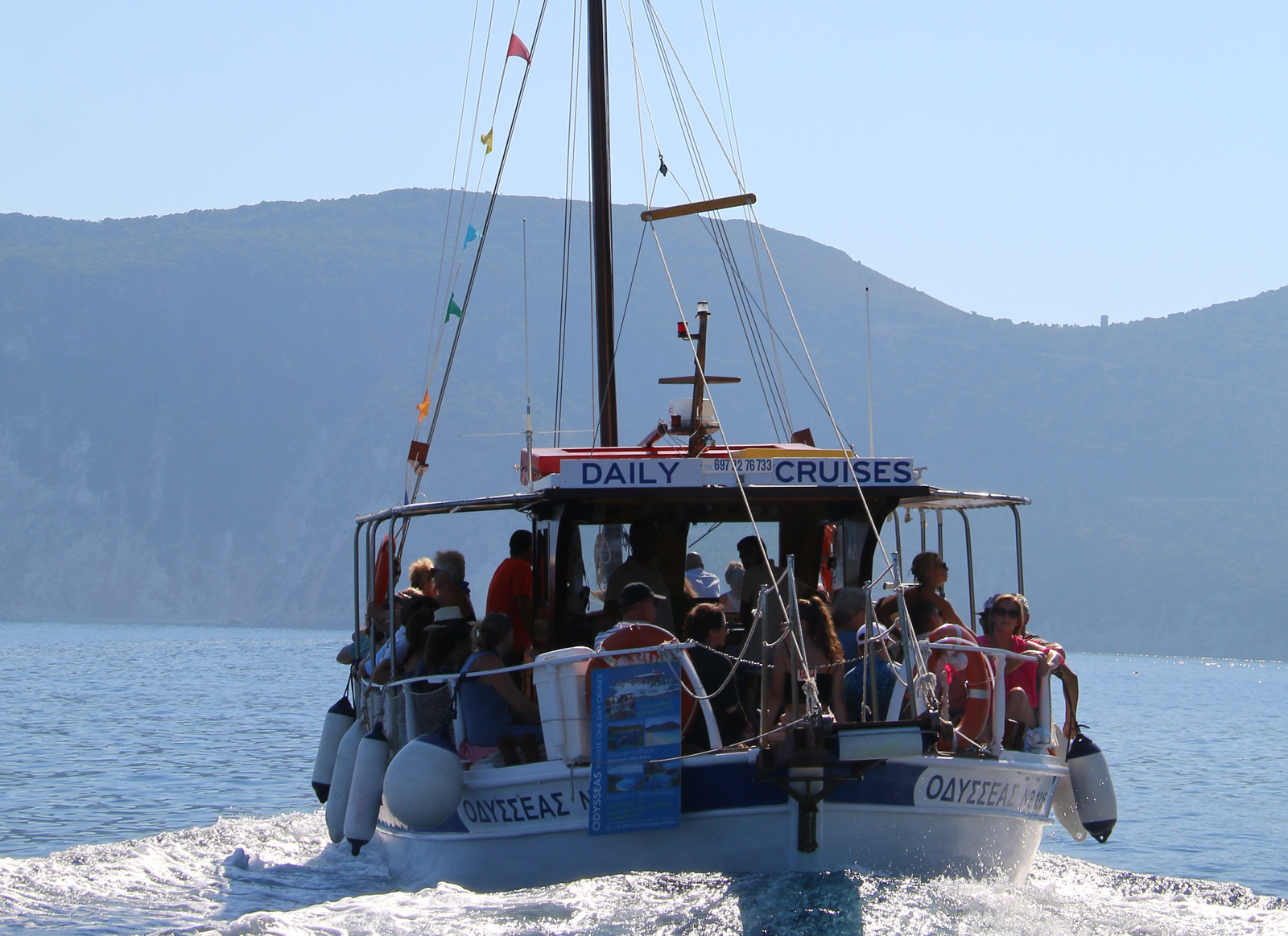Fiscardo Cruises Kefalonia | Kefalonia Daily Cruises from Fiscardo to Ithaca with the traditional boat “Odysseas”. Kefalonia Cruises - Daily Cruises to Ithaca - Kefalonia day cruises - Kefalonia private cruises - Fiscardo Daily Cruises to Ithaca - Fiscardo Private Cruises